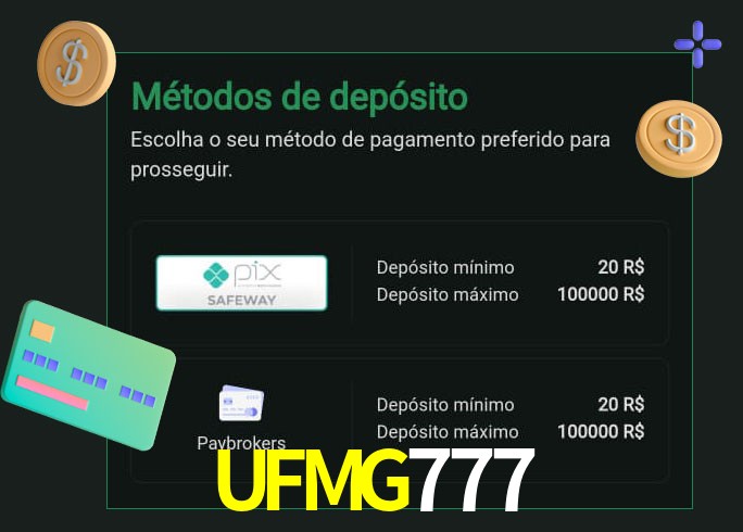 O cassino UFMG777bet oferece uma grande variedade de métodos de pagamento